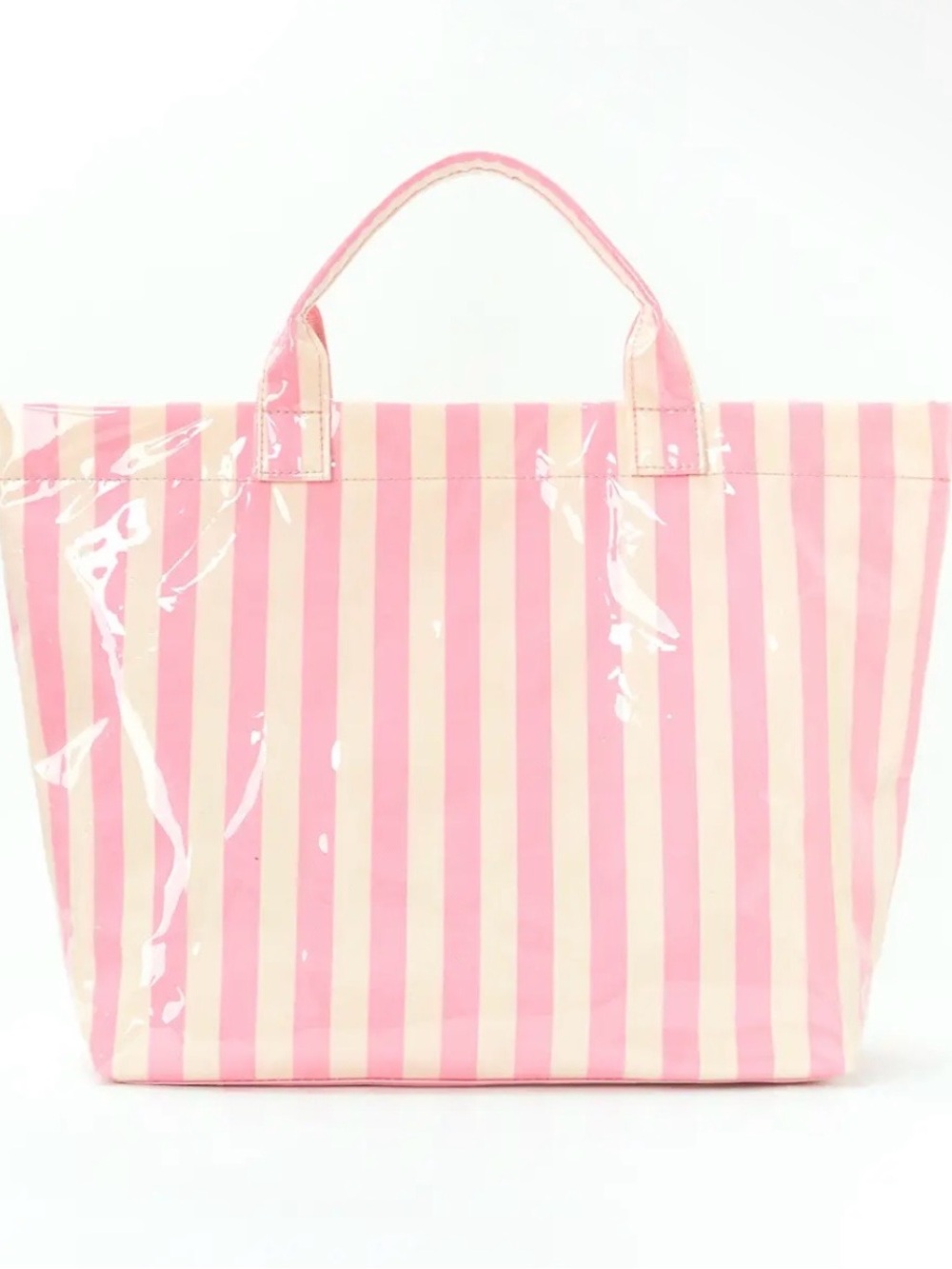 Pink Stripe Tote Bag - Women's Carryall